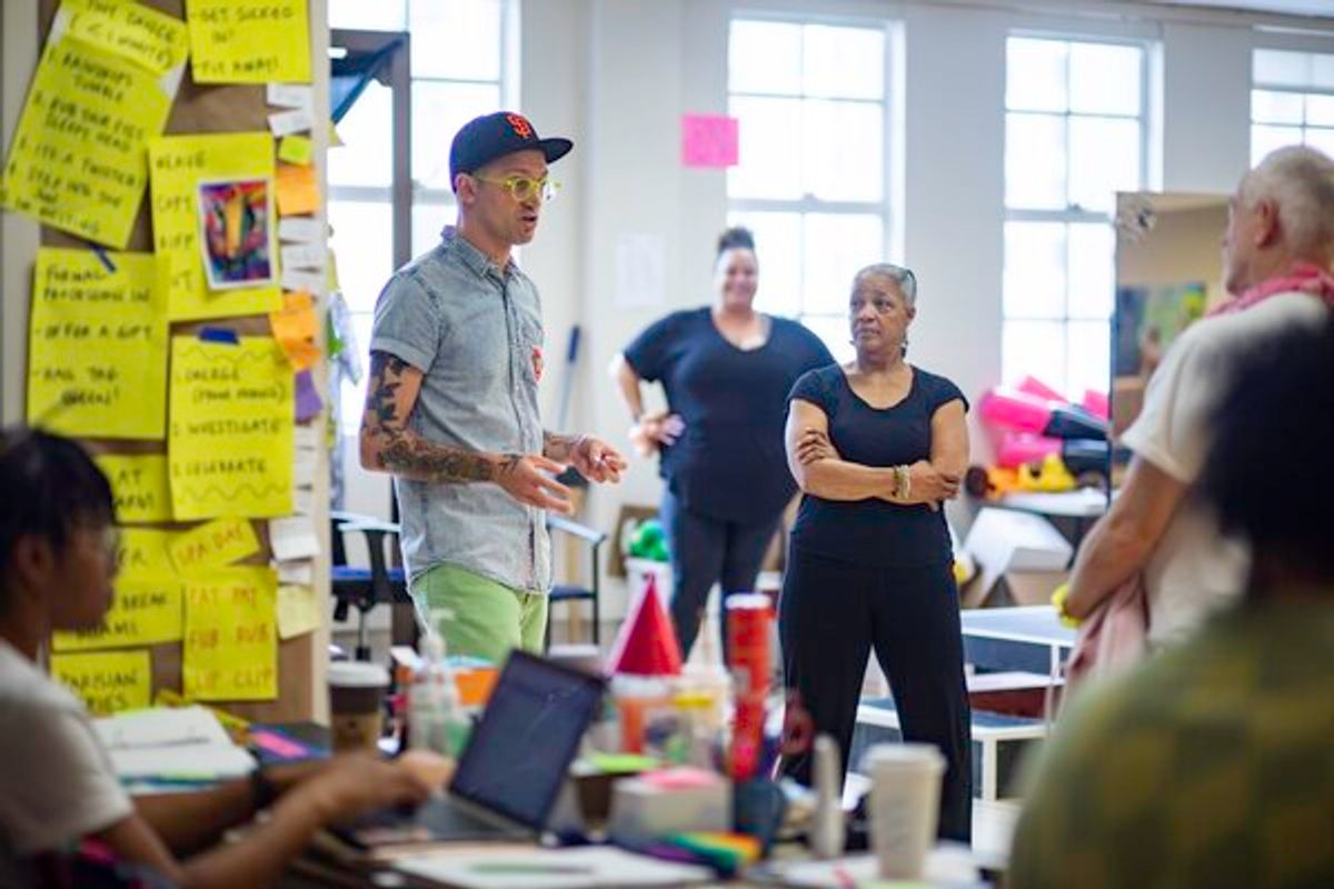 Sam Pinkleton, Katrina Lauren McGraw, Cathleen, and Danny Scheie at 