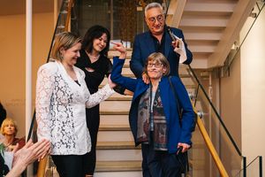 Rebecca Erbelding, Amanda Gronich, Moisés Kaufman, and Sara J. Bloomfield Photo