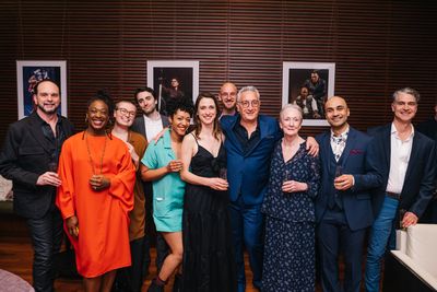 Moisés Kaufman and the cast of Here There Are Blueberries Photo