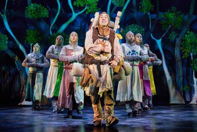 Matthew Saldivar and The Cast of Spamalot Photo