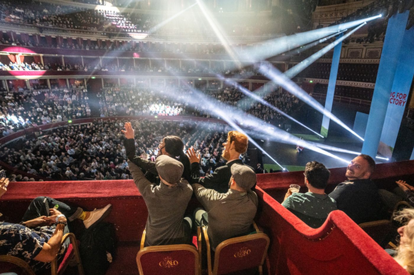 Photos: Meghan and Harry from IDIOTS ASSEMBLE: SPITTING IMAGE THE MUSICAL Visit Royal Albert Hall  Image