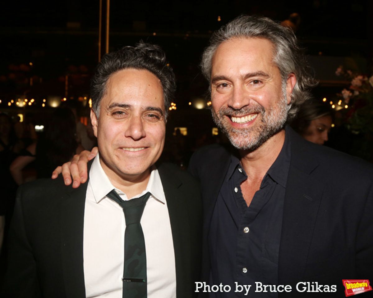 Playwright Rajiv Joseph and Omar Metwally at 