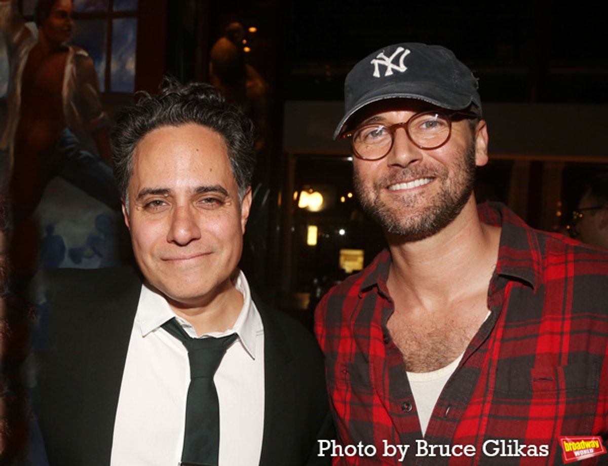 Playwright Rajiv Joseph and Ryan Eggold at 