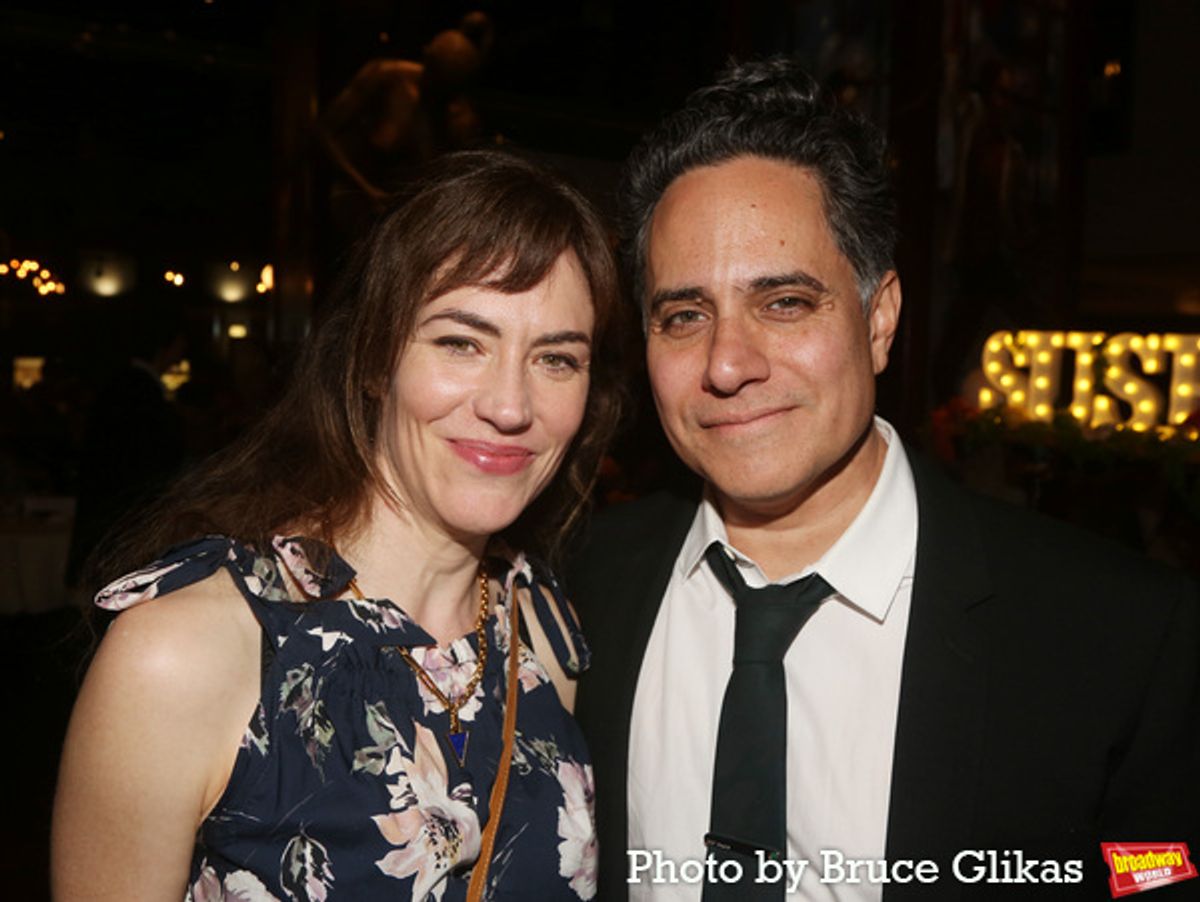 Maggie Siff and Playwright Rajiv Joseph at 
