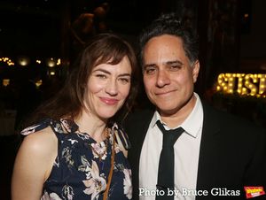 Maggie Siff and Playwright Rajiv Joseph Photo