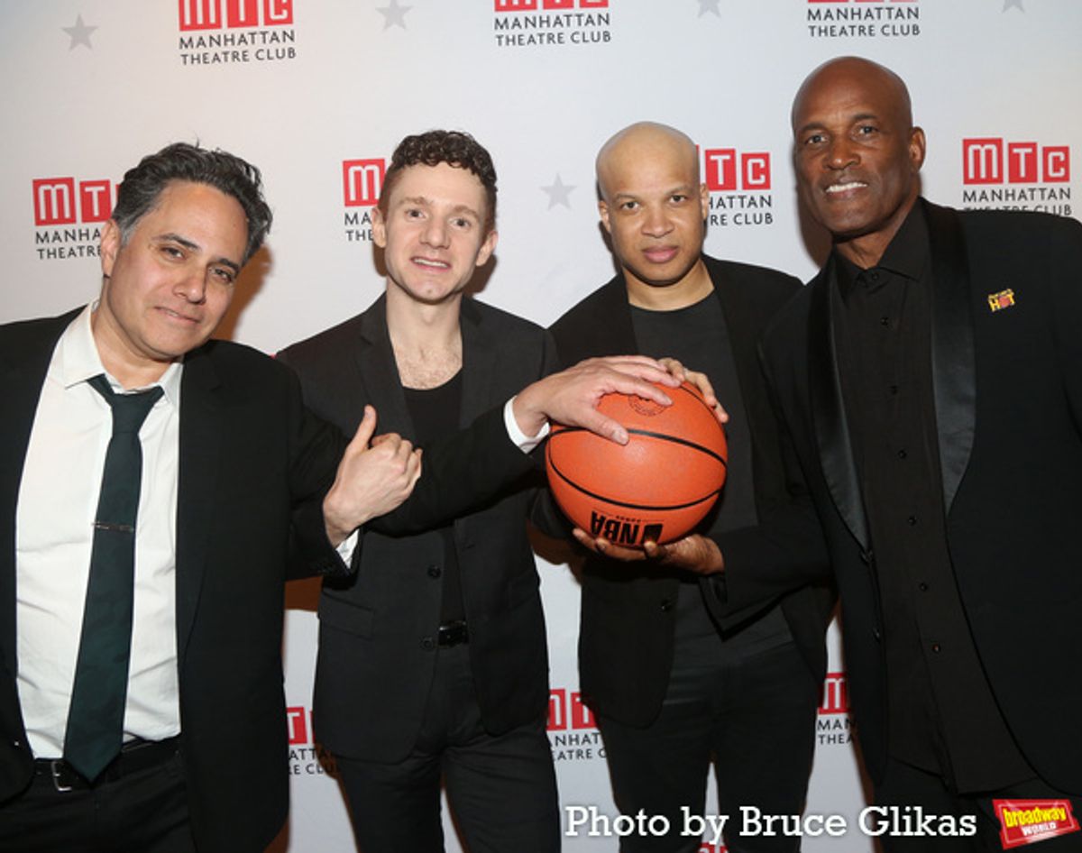 Playwright Rajiv Joseph, Chris Perfetti, Glenn Davis and Director Kenny Leon at 