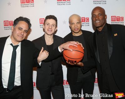 Playwright Rajiv Joseph, Chris Perfetti, Glenn Davis and Director Kenny Leon Photo