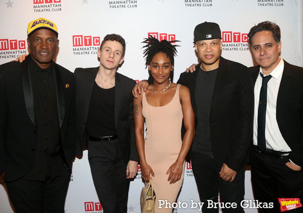 Director Kenny Leon, Chris Perfetti, Khloe Janel, Glenn Davis and Playwright Rajiv Joseph at 
