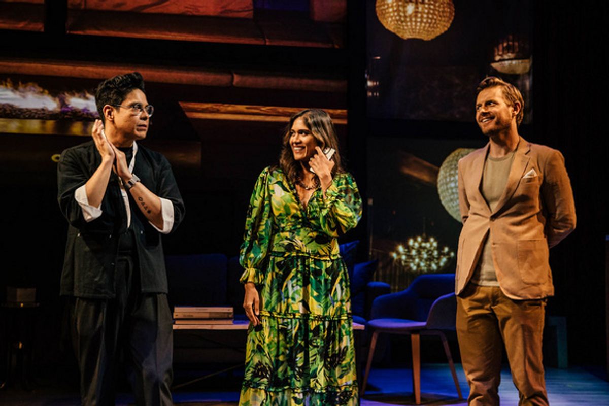 George Salazar, Anisha Adusumilli, Rick Cosnett  Photo by Jeff Lorch at 