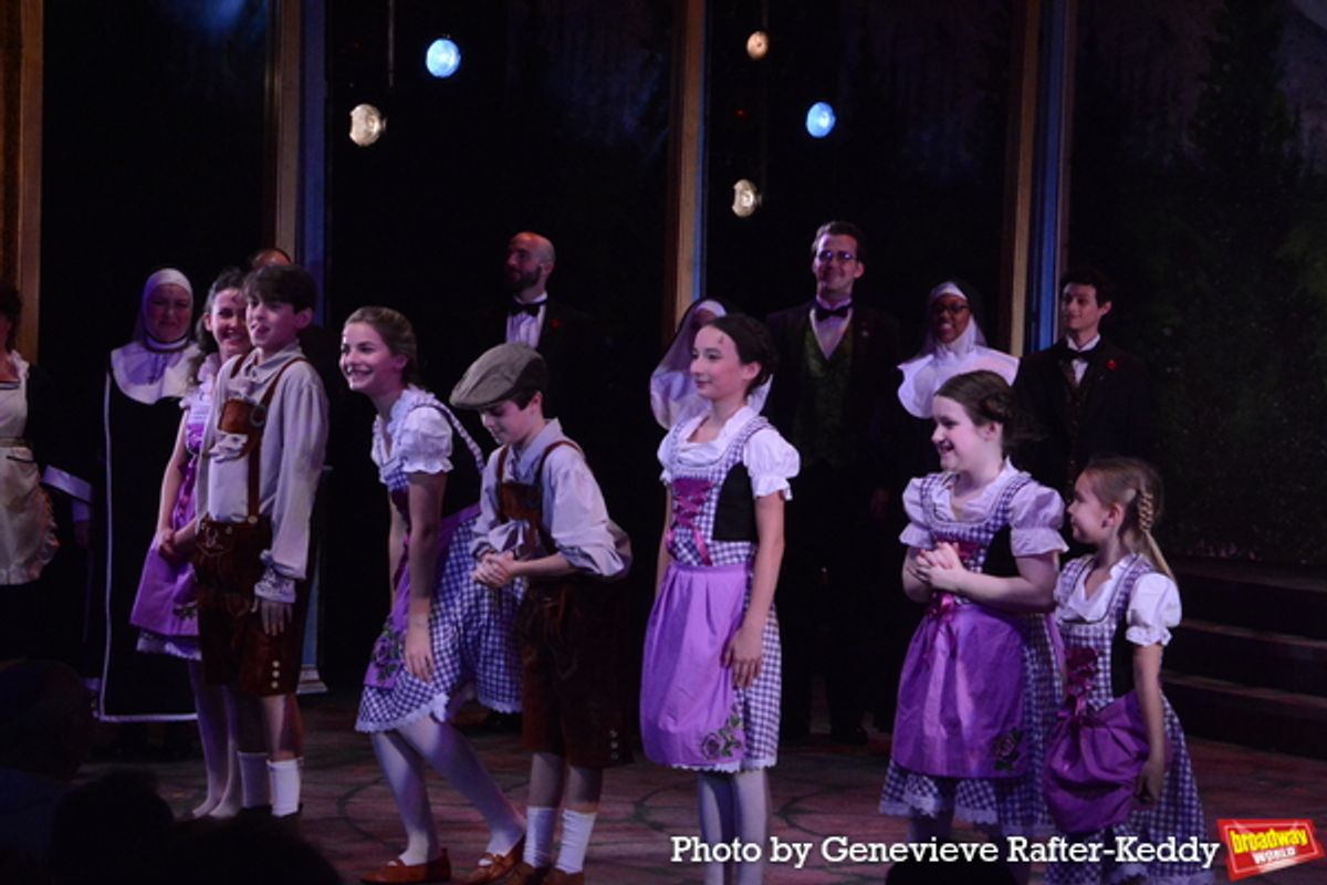 The Von Trapp Children-Laura Park, Liam Polani, Cassidy Gill, Finn Brown, Kayla Kennedy, Claire Daly and Micaela Maio at 