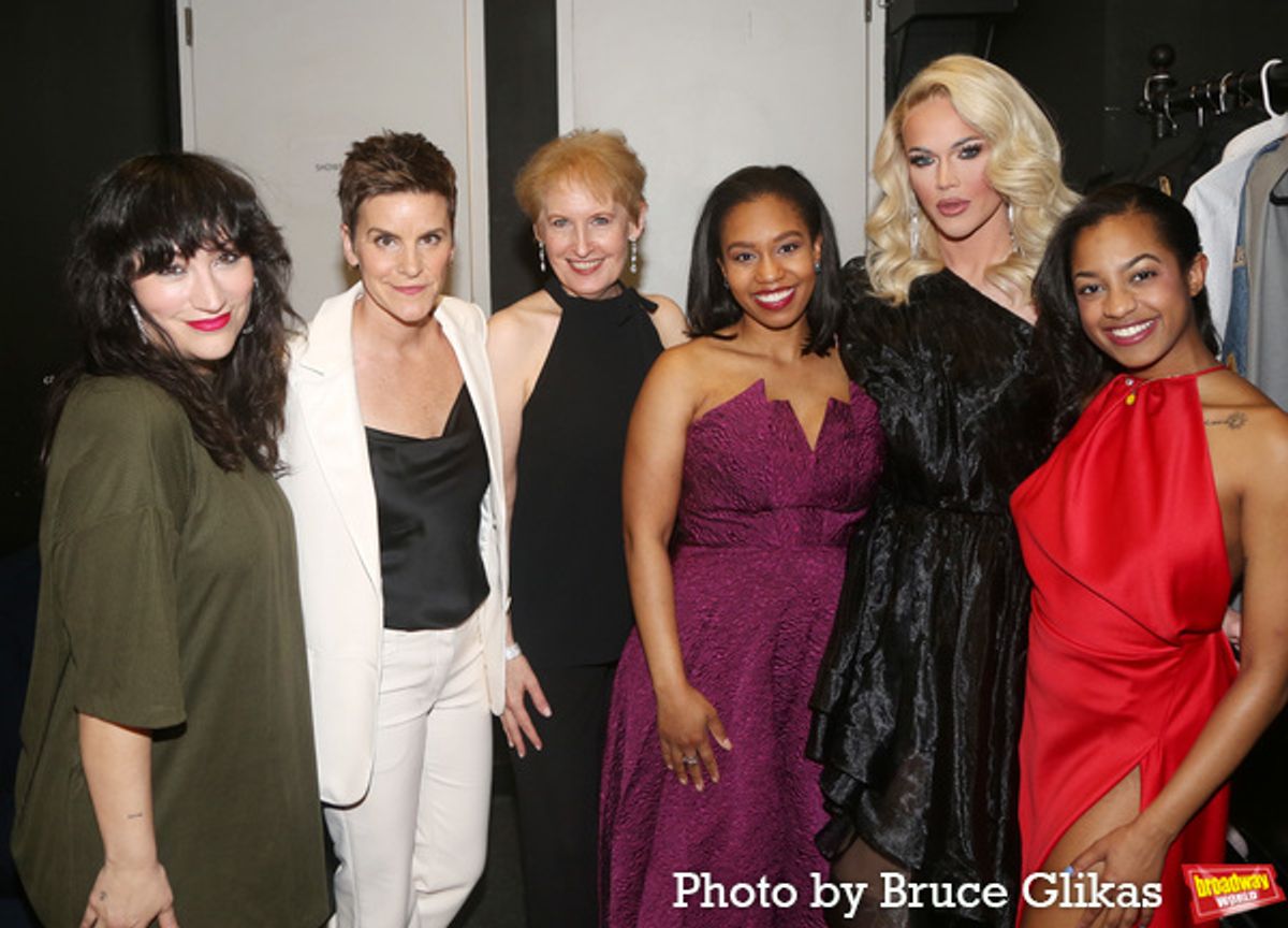 Eden Espinosa, Jenn Colella, Brittney Johnson, Liz Callaway, Blair St. Clair and Olivia Elease Hardy at 