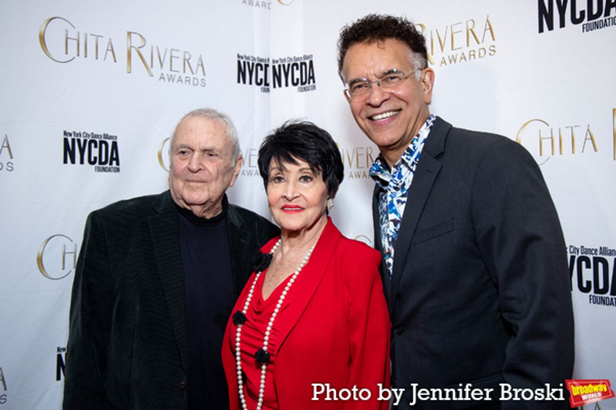 John Kander, Chita Rivera, Brian Stokes Mitchell at 