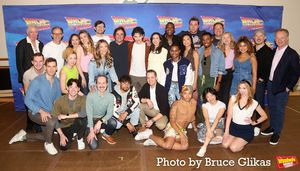 Director John Rando, Music & Lyrics Alan Silvestri, Producer Colin Ingram and The Cast of "Back to The Future: The Musical" including Casey Likes, Lianna Hunt, Jelani Remy, Hugh Coles, Nathaniel Hackmann, Roger Bart, Merritt David Janes, Mikaela Secada, Amber Ardolino, Will Branner, Victoria Byrd, Brendon Chan, Kevin Curtis, Nick Drake, Samuel Gerber, Marc Heitzman, Kimberly Immanuel, Joshua Kenneth Allen Johnson, Hannah Kevitt, JJ Niemann, Becca Petersen, Emma Pittman, Jonalyn Saxer, Blakely Slaybaugh, Gabi Stapula and Daryl Tofa @ BroadwayWorld Director John Rando, Music & Lyrics Alan Silvestri, Producer Colin Ingram and The Cas Photo
