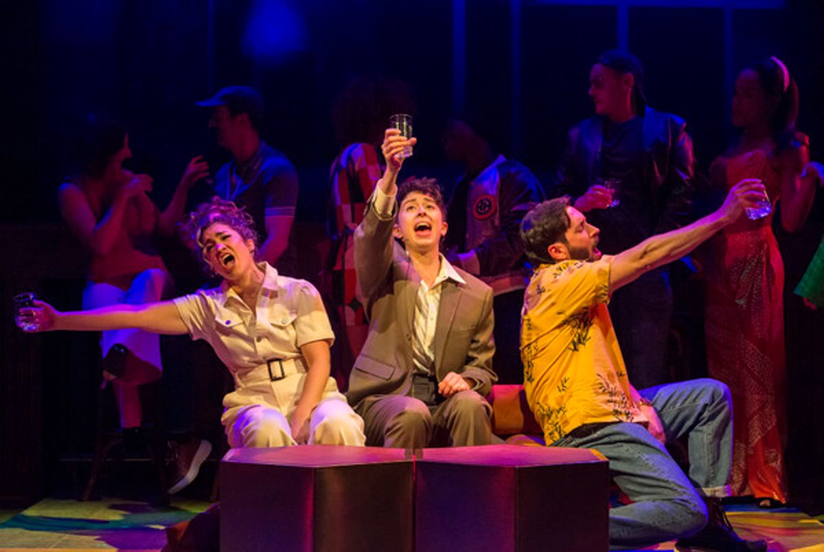 Sarah Stiles, Adina Verson, Zachary Prince and the cast of A Transparent Musical at 