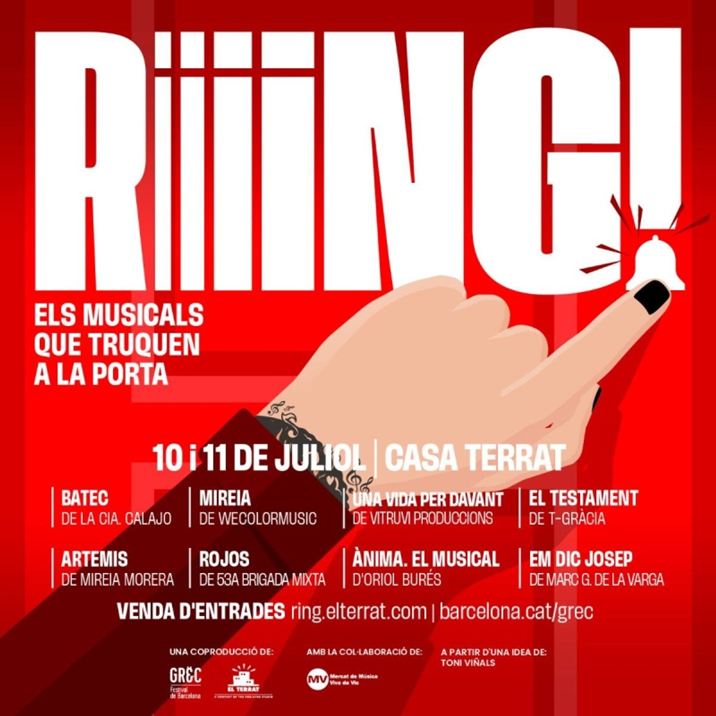 Se publican los 8 proyectos que pasan a la final de RIIING! ELS MUSICALS TRUQUEN A LA PORTA  Image