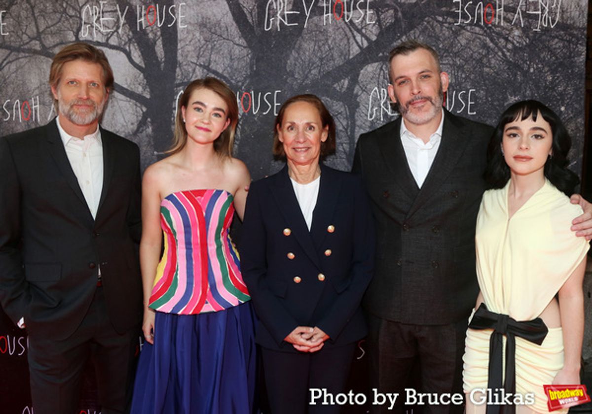 Paul Sparks, Millicent Simmonds, Laurie Metcalf, Playwright Levi Holloway and Sophia Anne Caruso at 