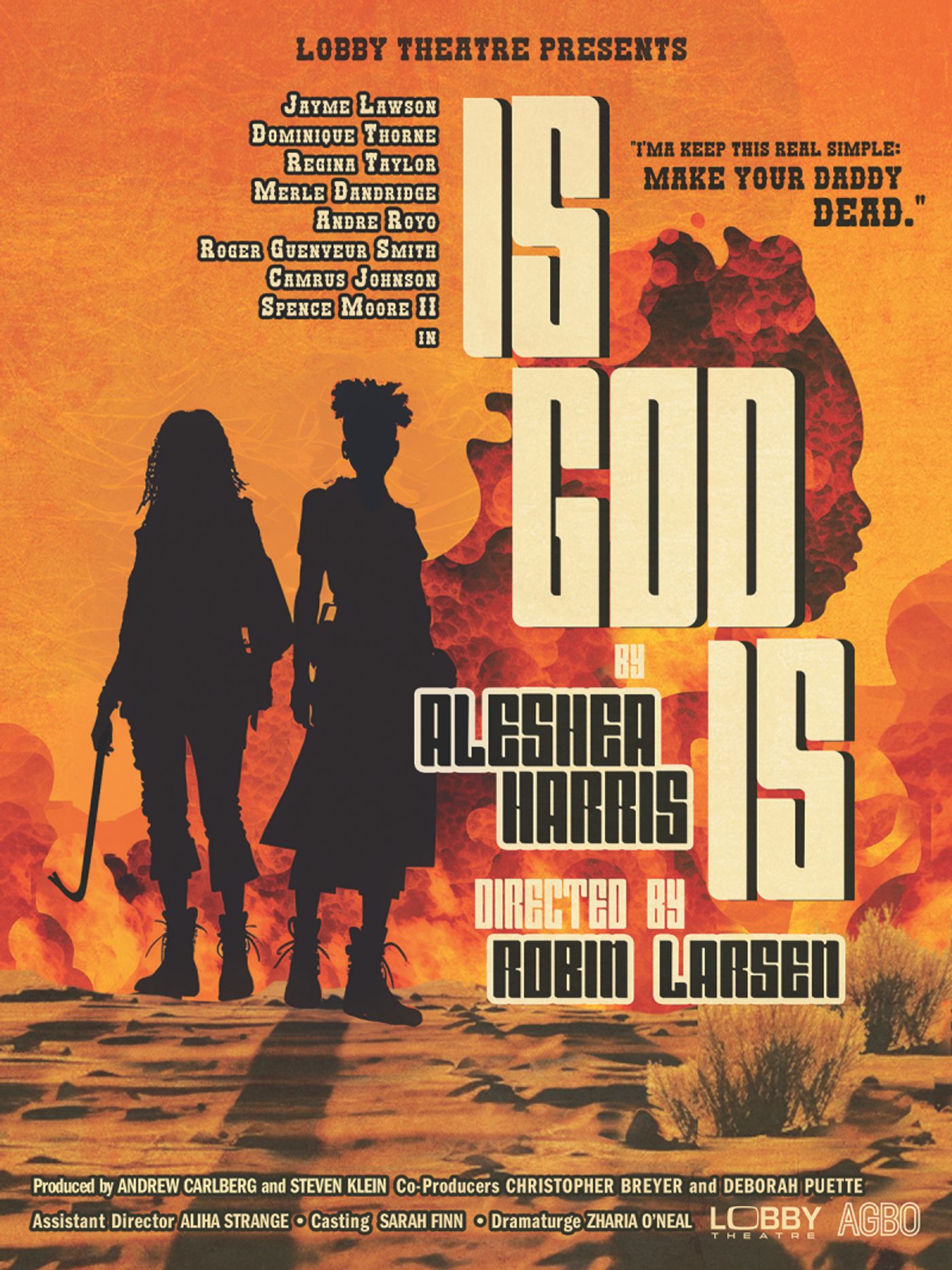 Merle Dandridge, Regina Taylor, Andre Royo & More to Star in IS GOD IS Staged Reading Presented by Lobby Theatre  Image
