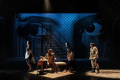 Samantha Gershman and Justin Gregory Lopez with the Company of The REV Theatre Compan Photo