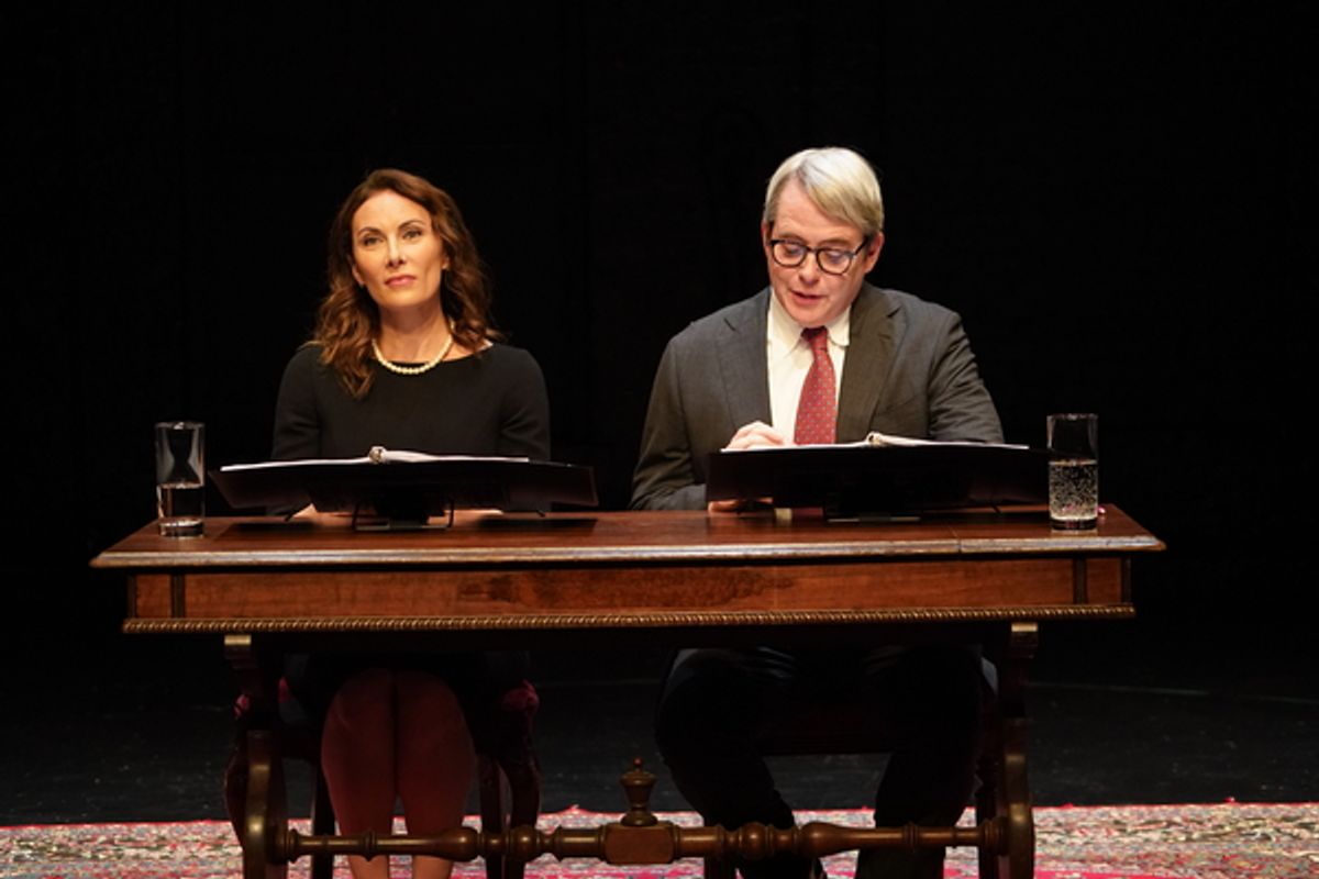 Laura Benanti and Matthew Broderick at 