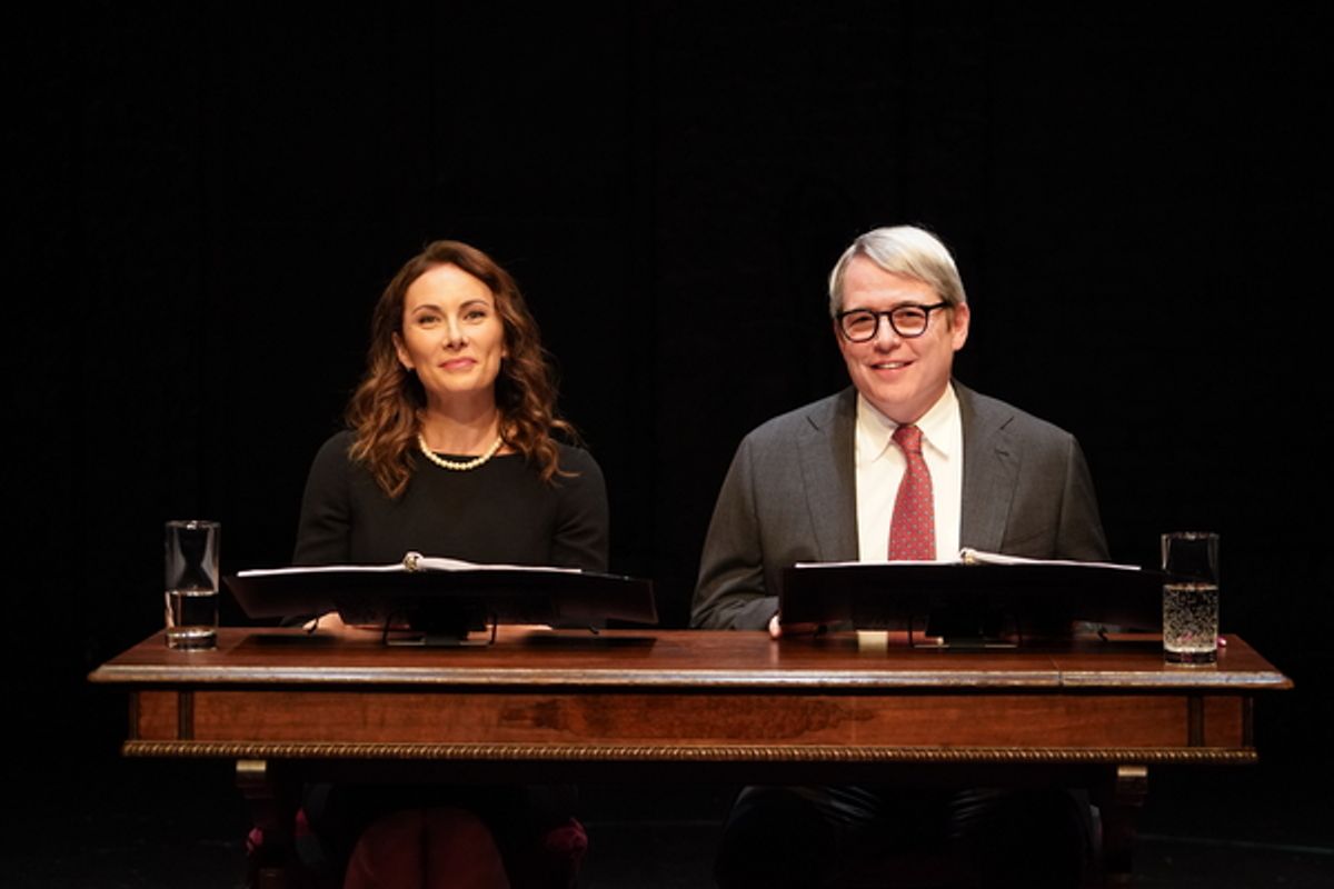 Laura Benanti and Matthew Broderick at 