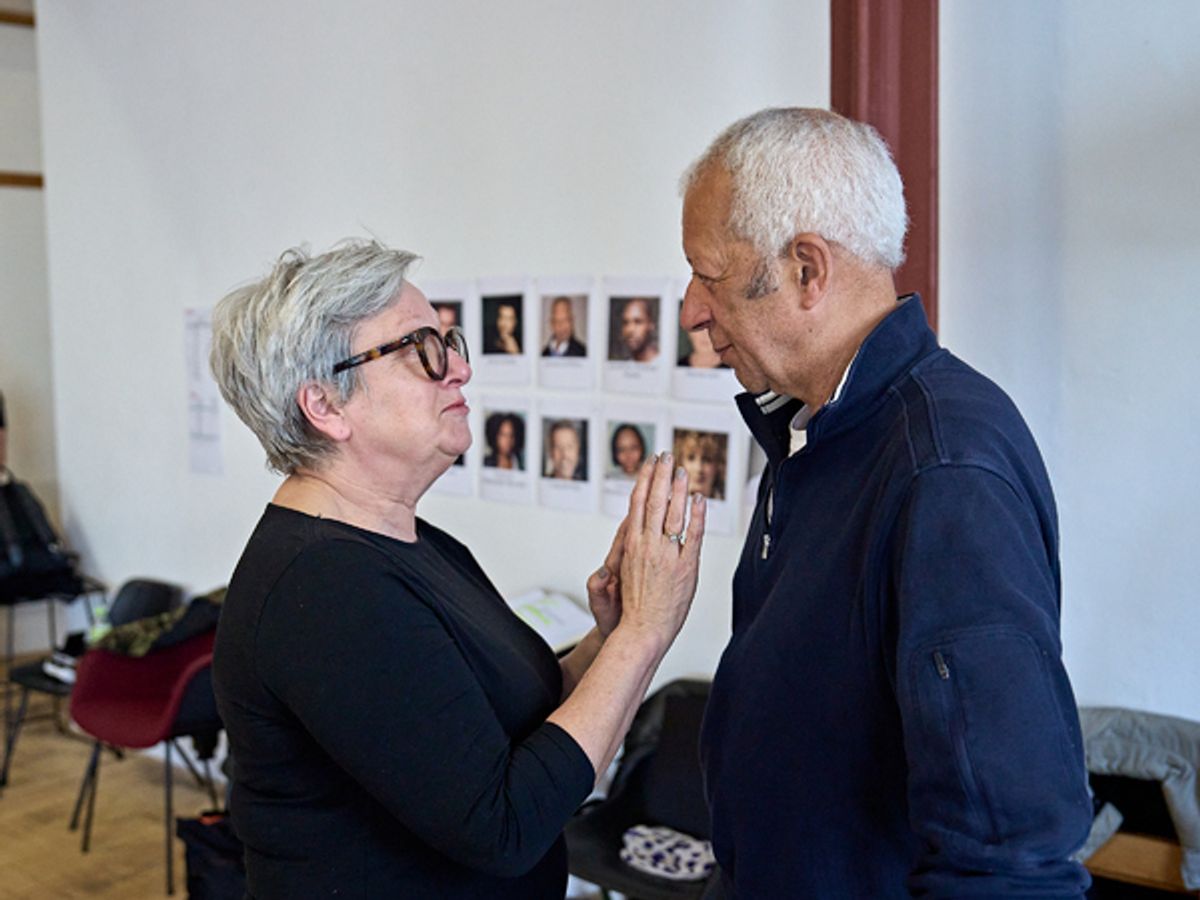 Rachel Izen, Derek Griffiths at 