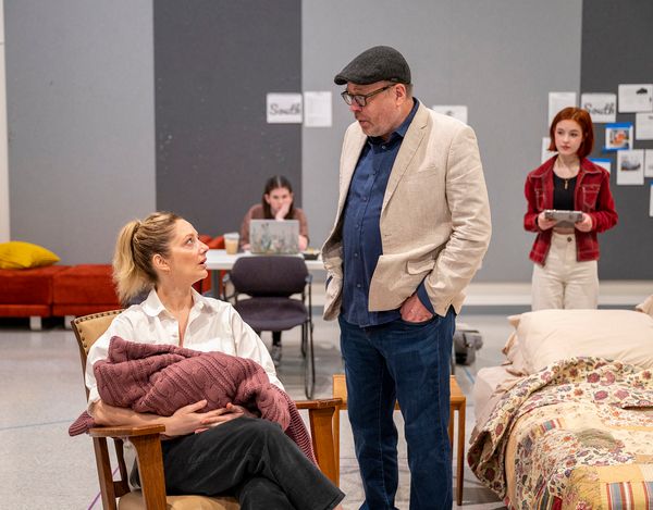 Judy Greer and Terry Kinney with (back, l to r) Campbell Krausen and Nicole Scimeca  Photo