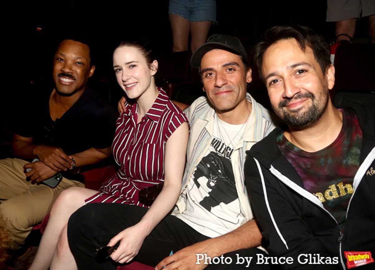 Corey Hawkins, Rachel Brosnahan, Oscar Isaac and Lin-Manuel Miranda at 