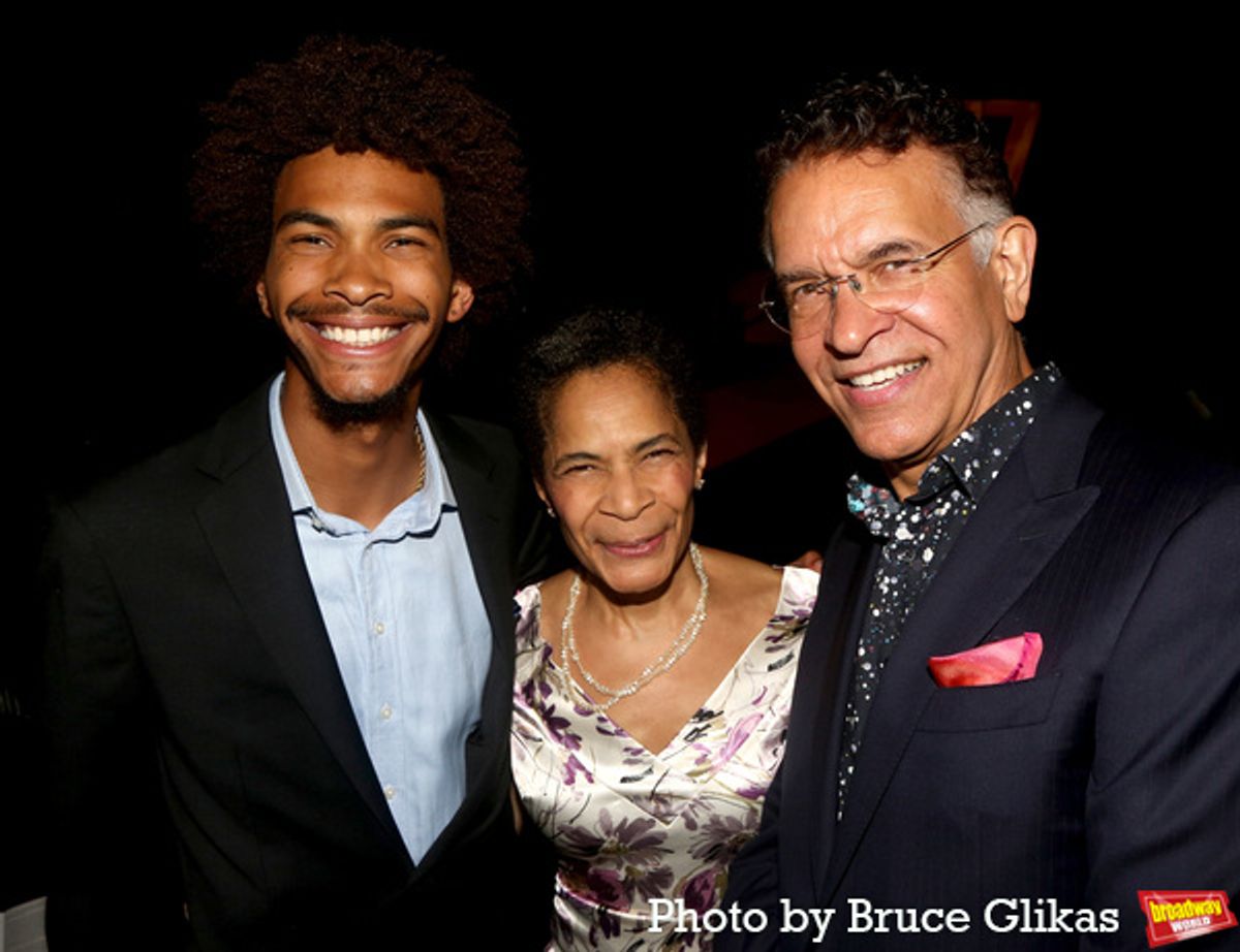 Ellington Mitchell, Allyson Tucker Mitchell and Brian Stokes Mitchell at 