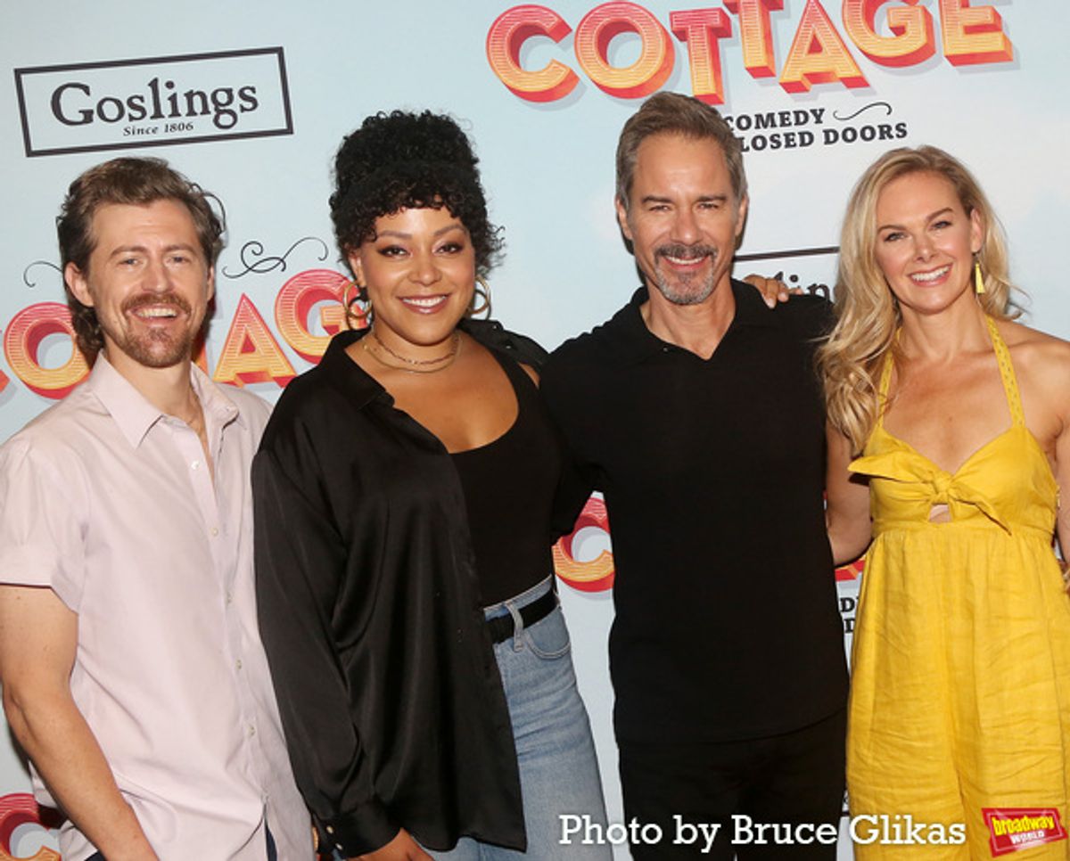 Alex Moffat, Lilli Cooper, Eric McCormack and Laura Bell Bundy at 