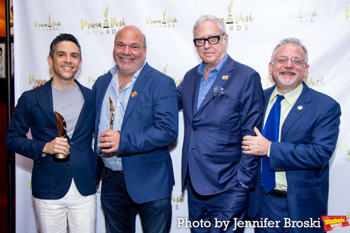 Matthew Lopez, Casey Nicholaw, Scott Wittman, Marc Shaiman at 