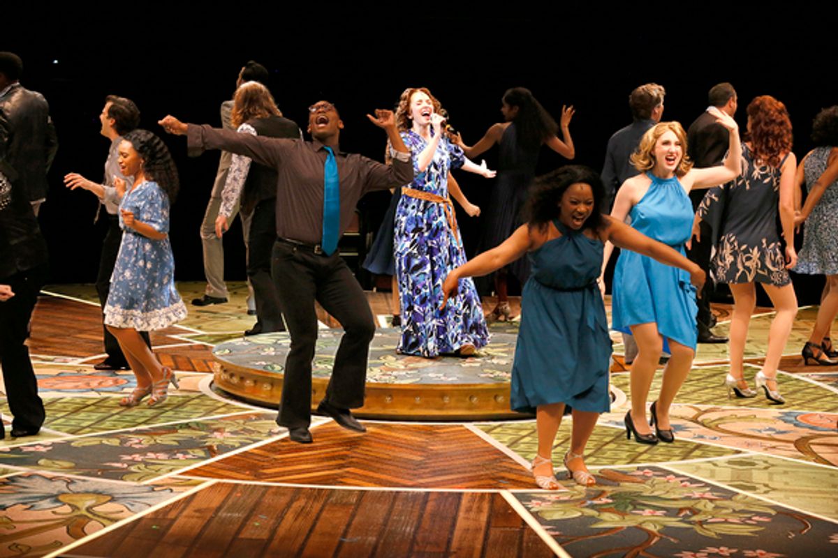 Elena Ricardo and the cast of Beautiful - The Carole King Musical at 
