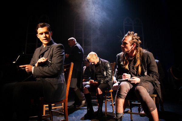 Seth Hanson (Melchior), Matt Herrero (Moritz) and the cast of Ray of Light Theatre''s Photo