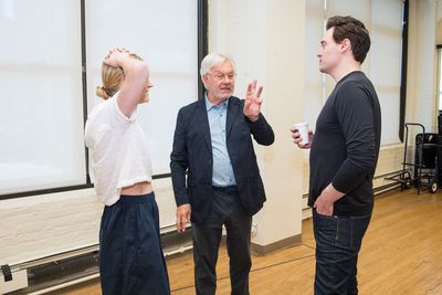 Mamie Gummer, Walter Bobbie and Erich Bergen Photo