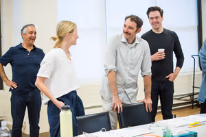 Jeff Mashie, Mamie Gummer, Max Gordon Moore, and Erich Bergen Photo