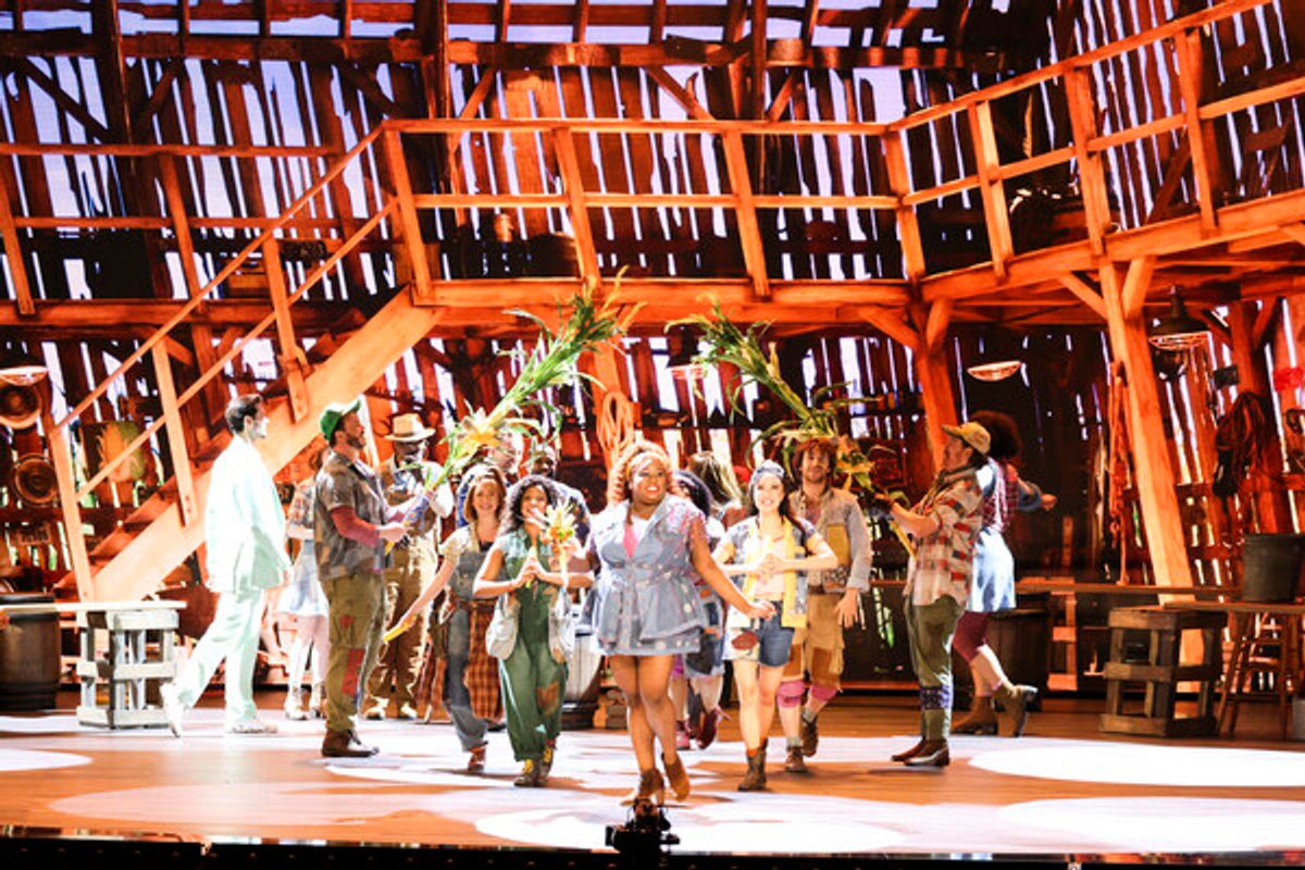 Alex Newell and the cast of Shucked at 