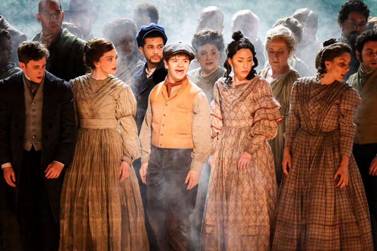 Gaten Matarazzo and the cast of Sweeney Todd: The Demon Barber of Fleet Street at 