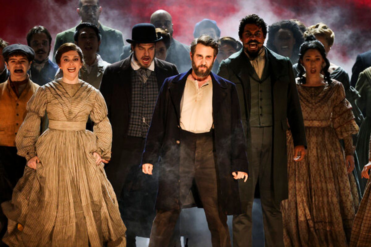 Josh Groban and the cast of Sweeney Todd: The Demon Barber of Fleet Street at 