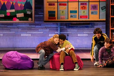 Victoria Clark, Justin Cooley and the cast of Kimberly Akimbo Photo