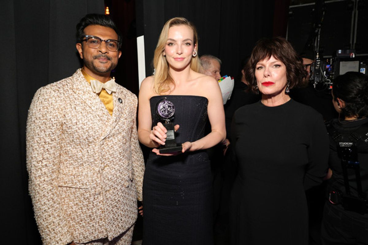 Utkarsh Ambudkar, Jodie Comer, and Marcia Gay Harden at 