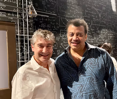 Director Scott Schwartz and Neil deGrasse Tyson
 Photo