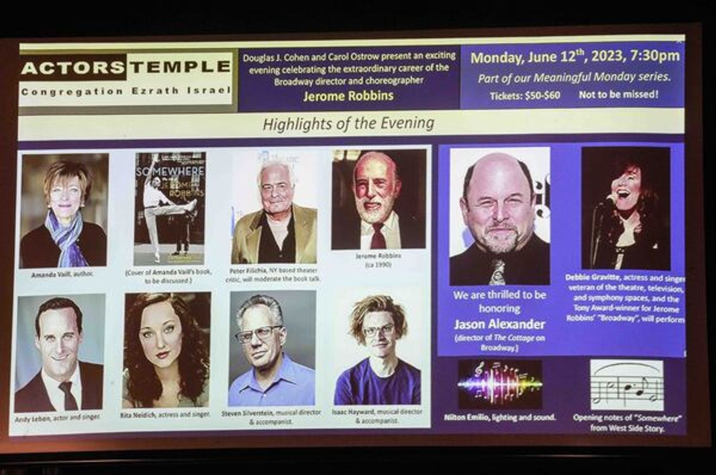 Photos: Actors Temple Honors Jason Alexander and Celebrates Life of Jerome Robbins  Image