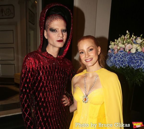 Jordan Roth and Jessica Chastain Photo