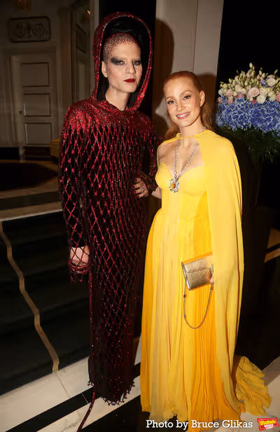 Jordan Roth and Jessica Chastain Photo