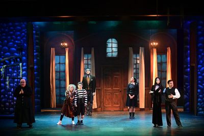 Jay Paranada* (Uncle Fester), Cheryl Stern* (Grandma), Leo James Covitz (Pugsley), Je Photo