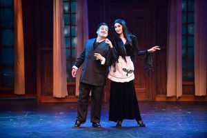 Stacey Harris* (Morticia) and Carlos Lopez* (Gomez)  Photo