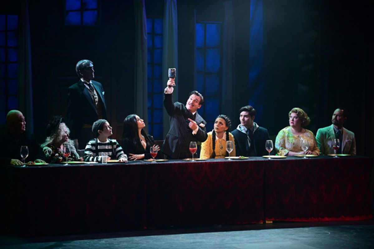 Jay Paranada* (Uncle Fester), Cheryl Stern* (Grandma), Jeff Stockberger* (Lurch), Leo James Covitz (Pugsley), Stacey Harris* (Morticia), Carlos Lopez* (Gomez), Sofie Flores (Wednesday), Alexander R os at 