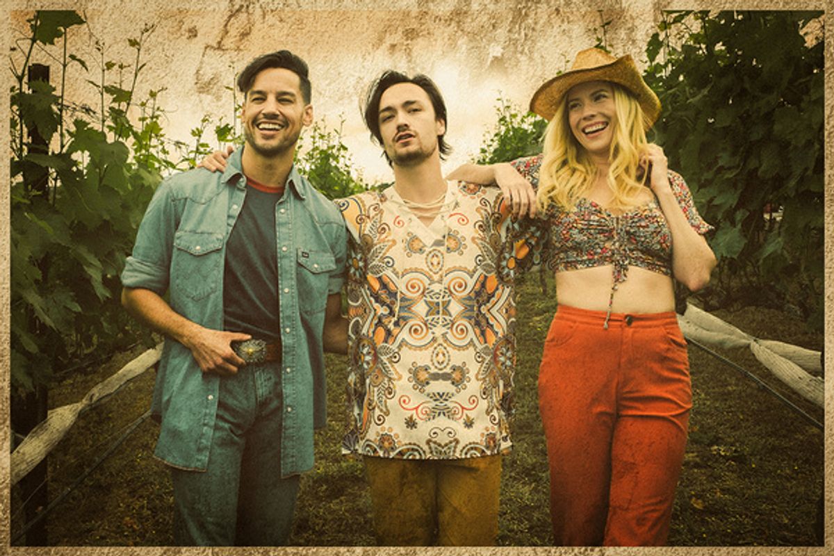 L-R: Patrick Ortiz as Gustavo Brambilla, Will Riddle as Bo Barrett & Emma Degerstedt as Samantha Fulton. at 