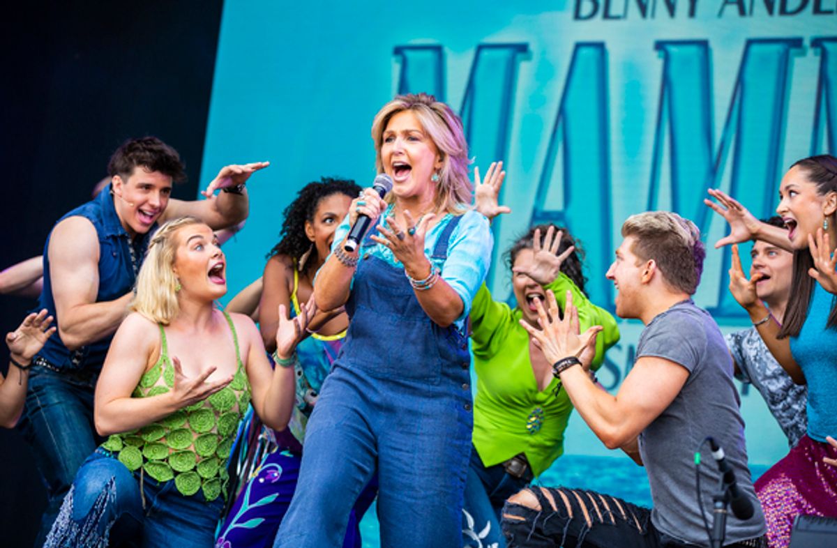 Mazz Murray and the cast of Mamma Mia!  at 
