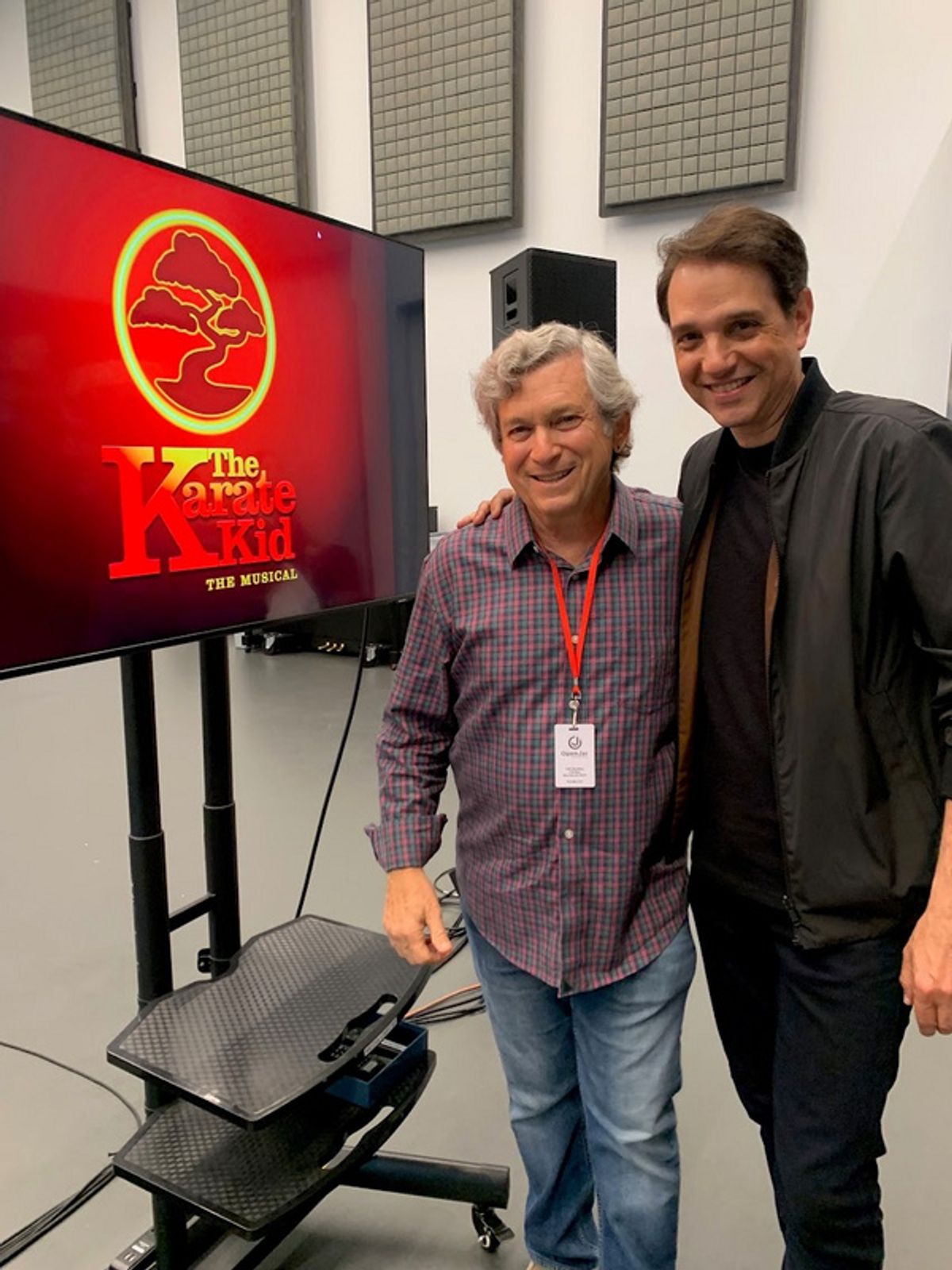 Robert Mark Kamen and Ralph Macchio at 