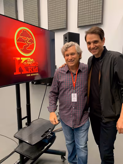 Robert Mark Kamen and Ralph Macchio Photo